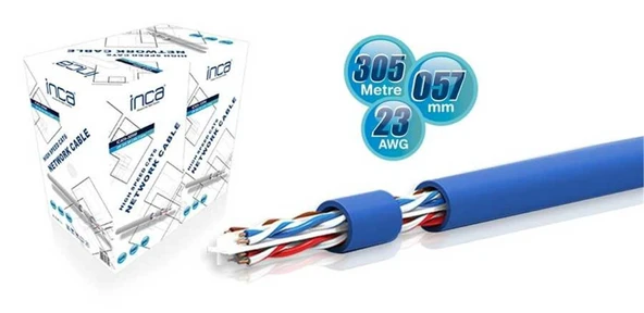 INCA ICAT7-10TG 10mt S-FTP Network Kablo-Gri ürün görseli 1