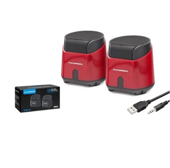 Hadron HD6024R Speaker Pc Kırmızı 8.5-9-9 cm ürün görseli 1
