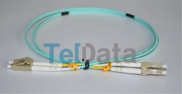 TELDATA TLD-LCLCOM21 LC-UPC-LC-UPC MM DX OM3 1 METRE FIBER OPTIK PATCHCORD ürün görseli 1