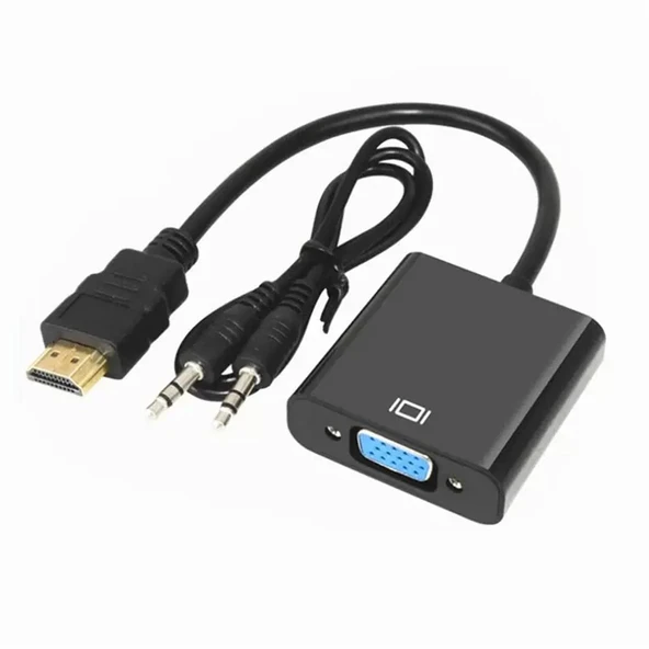 Vcom CG590-B-0.15 Siyah Hdmi Erkek To Vga Dişi+Ses Kablosu Dönüştürücü ürün görseli 1