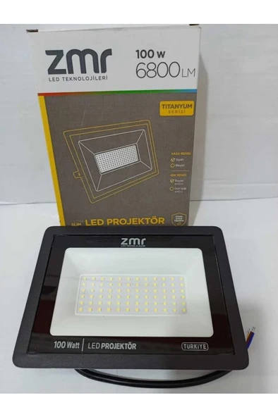 Zmr ZMR312S65 Led Projektör 100 Watt Ultra Slim Kasa 220V 6500K Beyaz Işık ürün görseli 1