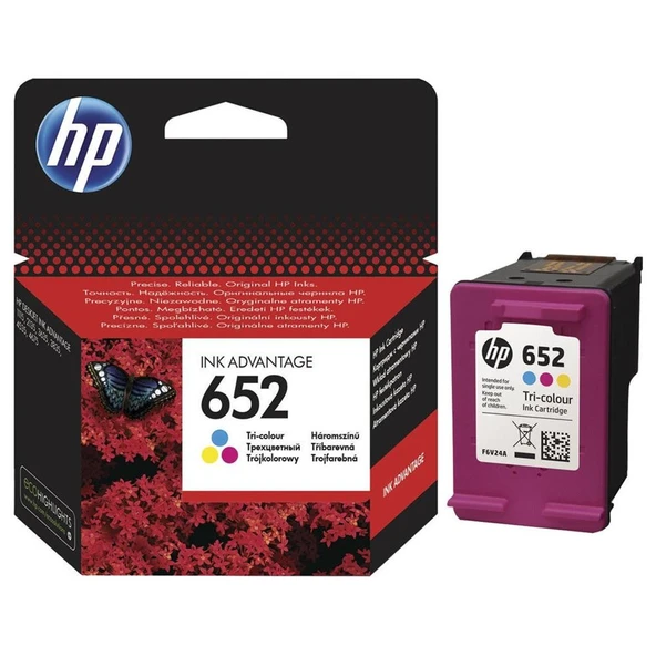 HP F6V24AE (652) UC RENKLI KARTUS ürün görseli 1