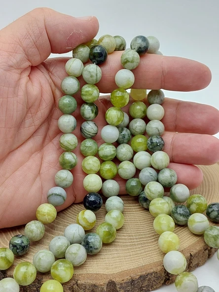 Peridot (Zebercet) Taşı Nane Yeşili Dizi 10mm(62264) ürün görseli 1