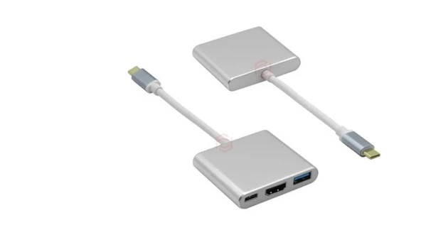Frisby FA-7656TC Type-C - HDMI + USB 3.0 Adaptör + PD Şarj ürün görseli 1