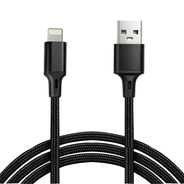 Vcom CU253 Lightning to USB 3m 10W (5V-2A) Örgülü Şarj Kablosu ürün görseli 1