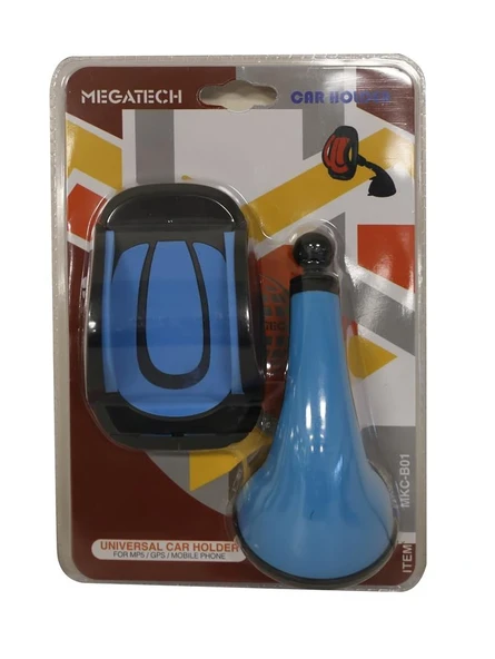 Megatech MKC-B02 Mavi Vakumlu Araç Tutucu ürün görseli 1