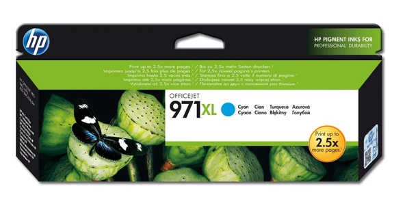 HP 971XL Cyan Mavi 6.600 Sayfa Kartuş CN626A ürün görseli 1