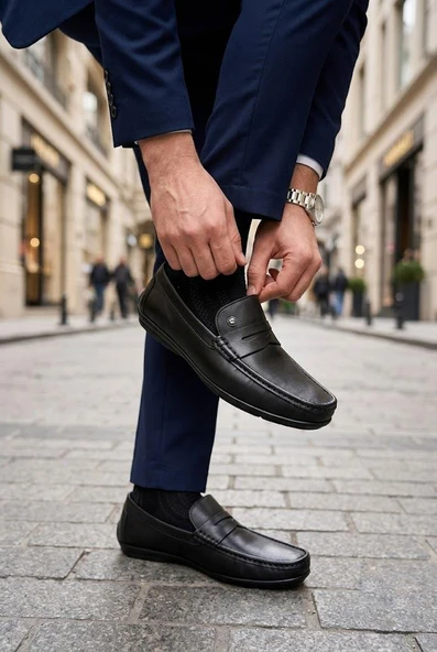 Pierre Cardin 90220 Rahat Esnek Hakiki Deri Erkek Loafer Ayakkabı ürün görseli 1
