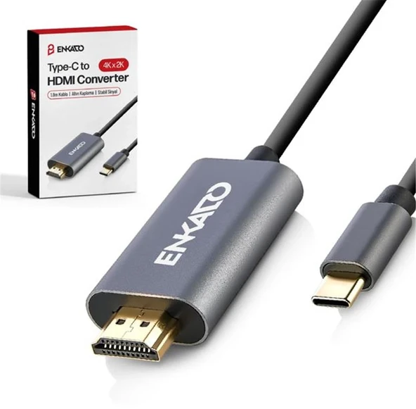 ENKADO EKD-TP40 TYPE-C TO HDMI 4K-2K 30HZ 1,8MT CABLE ürün görseli 1