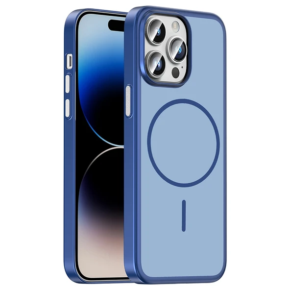 iPhone 14 Pro Max Kılıf MagSafe Şarj Özellikli Ultra İnce Mat Soft Lora PC Kapak ürün görseli 1