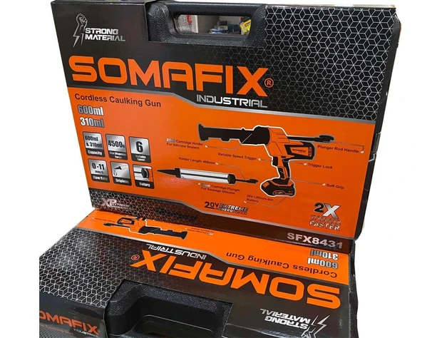 ŞARJLI SİLİKON TABANCASI SOMAFIX SFX8431 - Resim 2