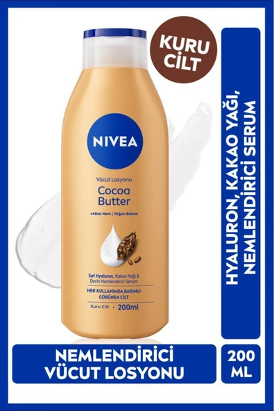 Nivea Cocoa Butter Kuru Ciltler  Vücut Losyonu 200 Ml ürün görseli 1