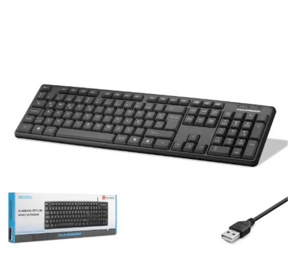 HADRON HDX2603 Standart Klavye Siyah ürün görseli 1