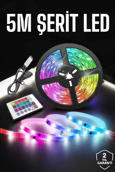 Nevamel Led Işık 5 Metre Şerit Led RGB Işıklı ürün görseli 1