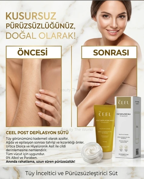 The CEEL Post Depilatory Milk 60ml - Tüy İnceltici ve Pürüzsüzleştirici Süt ürün görseli 1