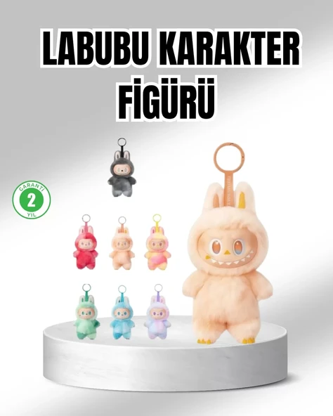 Nevamel® Labubu Peluş Oyuncak – Koleksiyonluk Yumuşak Dekoratif Figür 20 cm ürün görseli 1
