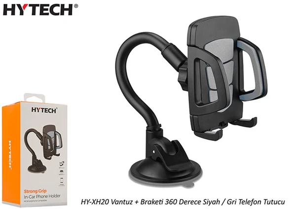 Hytech HY-XH20 Vantuz + Braketi 360 Derece Siyah-Mavi Telefon Tutucu ürün görseli 1