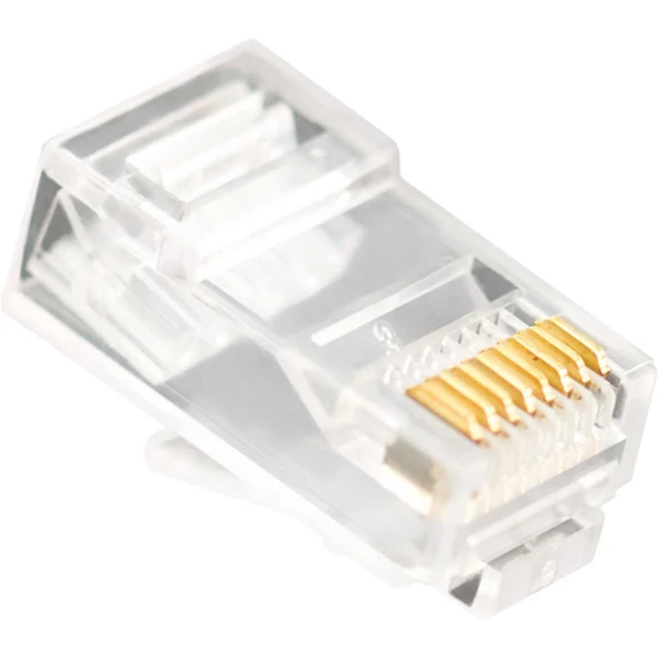 Vcom NM006 100lü Plastik RJ45 8P8C Cat6-UTP-RJ45-3u Konnektör ürün görseli 1