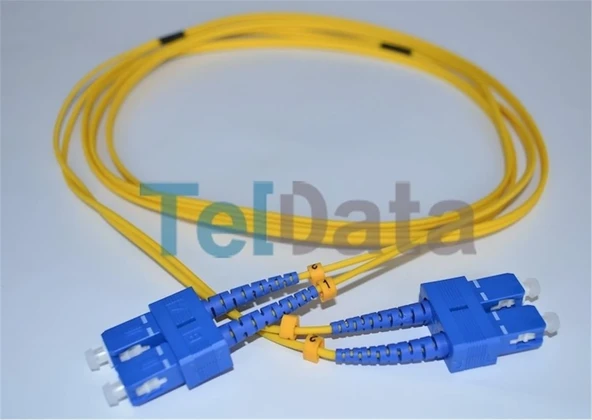 TELDATA TLD-SC113 SC-UPC-SC-UPC SM DX 3 METRE FIBER OPTIK PATCHCORD ürün görseli 1