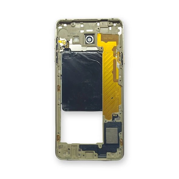 Samsung A710 Kasa Samsung Galaxy A7 2016 Gold Renk Orta Kasa Çıtalı on off Ses tuş bordu buzzer hoparlör Kamera Lens ürün görseli 1