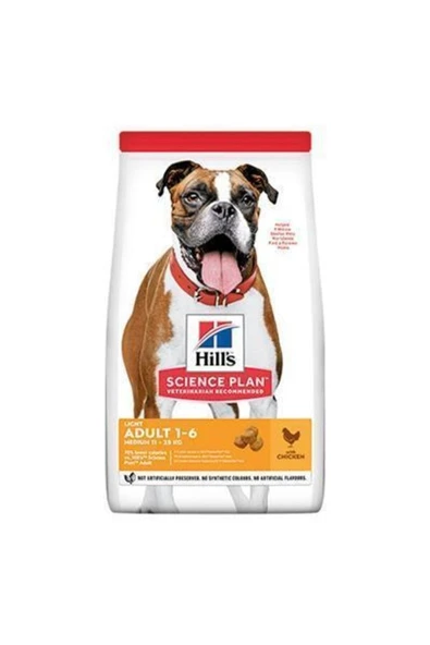 HİLLS MEDİUM LİGHT(DİYET) TAVUK ETLİ YETİŞKİN KÖPEK MAMASI 2,5KG ürün görseli 1