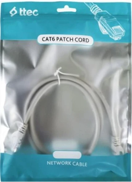 Ttec KBL-PTCH-50CMG Cat6 0.50MT Gri Utp Patch Kablo ürün görseli 1