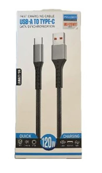 Megatech MT-120wt Hasır 120W Usb To Type-C Data Kablosu ürün görseli 1