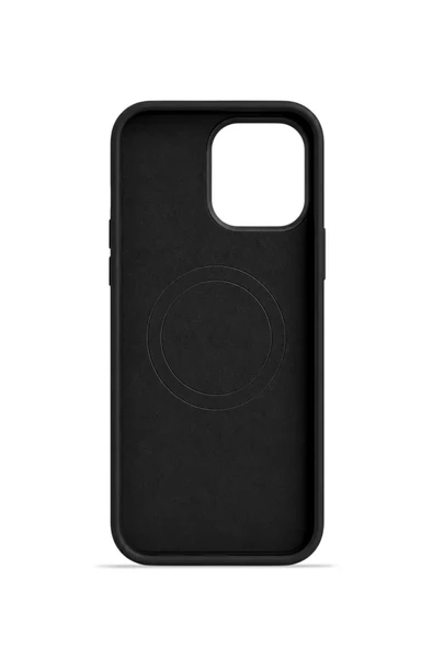 iPhone 16 GripStand MagSafe Deri Kılıf Siyah - Resim 5