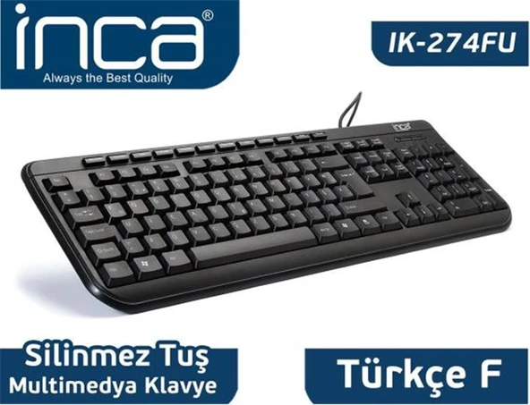 Inca IK-274FU f-usb Multimedya Black Laser Prınt Klavye ürün görseli 1