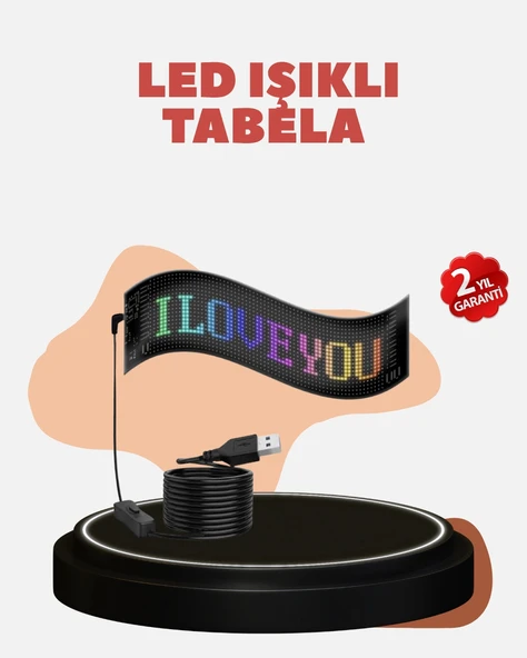 Nevamel Kayan Yazı Destekli RGB LED Reklam Paneli USB ile Kolay Kurulumlu ürün görseli 1