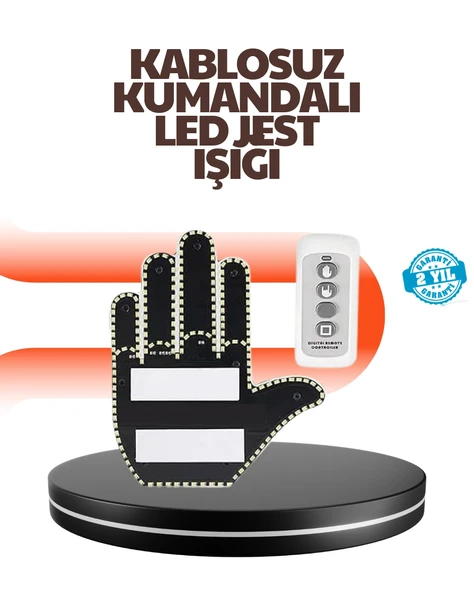 Nevamel Araç İçin Eğlenceli LED El İşareti Işığı ürün görseli 1