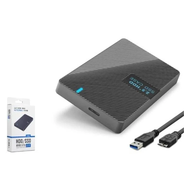 HADRON HDX1792 2.5 İnç SATA HDD-SSD Harici Disk Kutusu USB 3.0 Micro-B - Siyah ürün görseli 1