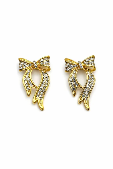Gold Belle Çivi Küpe - Resim 2