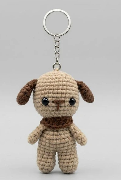 Maskot Köpekçik Amigurumi Organik Anahtarlık Oyuncak ürün görseli 1