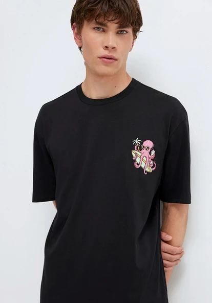 Mavi M0613385 Mavi Ahtapot Baskılı T-Shirt Erkek Tişort ürün görseli 1
