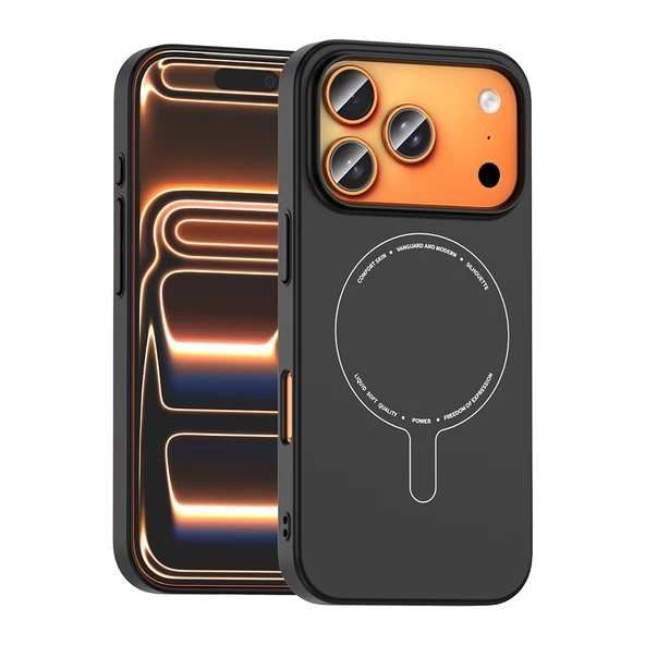iPhone 17 Pro Max Kılıf Magsafe Şarj Özellikli Kamera Korumalı Elio Sert PC Kapak ürün görseli 1