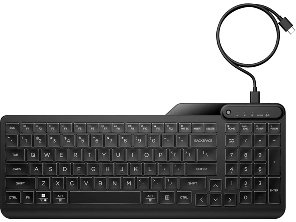 HP 7N7C1AA 405 BACKLIT WIRED KEYBOARD ürün görseli 1