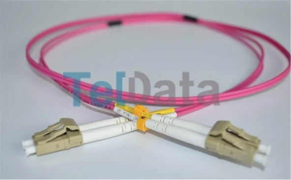 TELDATA TLD-LCLCOM41 LC-UPC-LC-UPC MM DX OM4 1 METRE FIBER OPTIK PATCHCORD ürün görseli 1