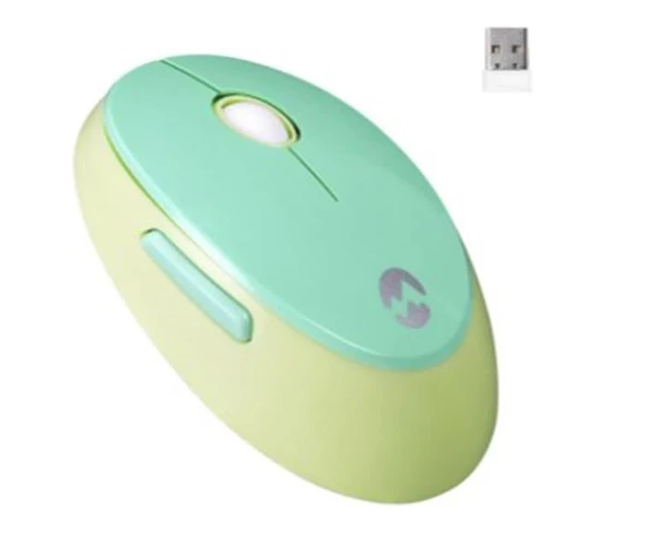 Everest ROUND KM-6282 Renkli Tuşlu Yeşil Kablosuz Q Multimedia Klavye + Mouse Set ürün görseli 1