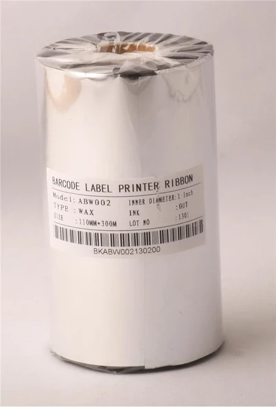 Ribbonsan RB00007 WX-10FBK 110-450MT Wax Ribbon ürün görseli 1