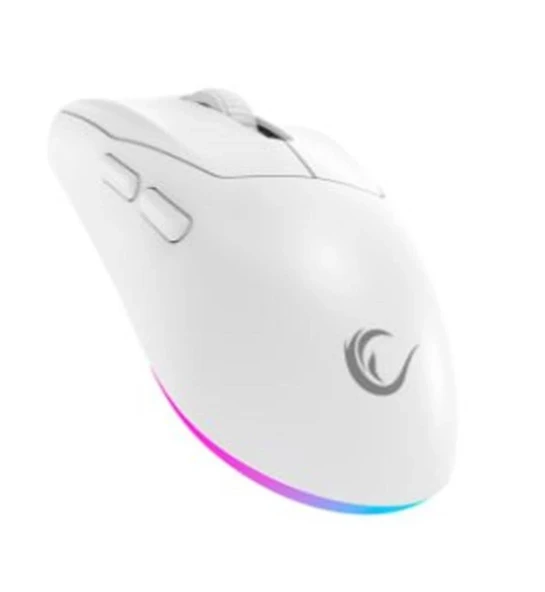 Rampage PROTE M5 PRO Kablosuz Beyaz RGB Ledli Şarjlı 26000 DPI 3395 Sensor Gaming Oyuncu Mouse ürün görseli 1