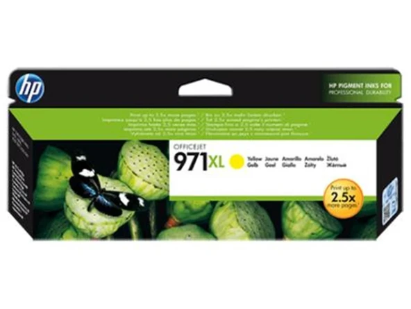 HP 971XL Yellow Sarı 6.600 Sayfa Kartuş CN628A ürün görseli 1
