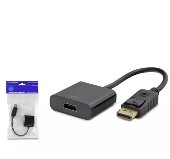 HADRON HDX7873 DisplayPort to HDMI Dişi Görüntü Dönüştürücü 4K 30 Hz - Siyah ürün görseli 1