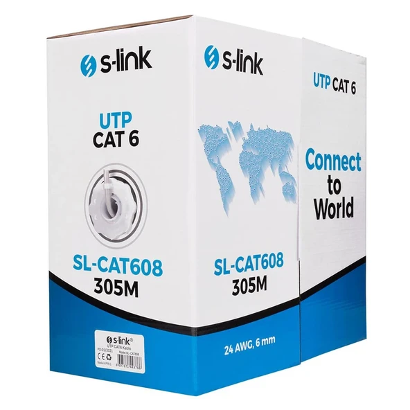 S-link SL-CAT608 305mt Utp Cat6 Kablo 24awg ürün görseli 1