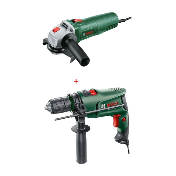 Bosch Universal Grind Taşlama Makinesi 750 Watt 115mm 1 Ad Disk + Easyimpact 600 Darbeli Matkap 600 Watt ürün görseli 1