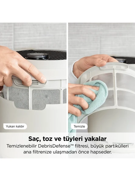 Shark NeverChange5 Compact Pro Beyaz Hava Temizleyici - Resim 6