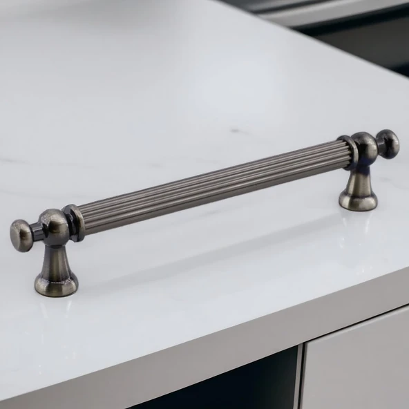 Selçuklu Antik Nikel Metal Kulp 160 Mm Mobilya Çekmece Mutfak Dolabı Dolap Kapak Kulpları Kulb Kulpu ürün görseli 1