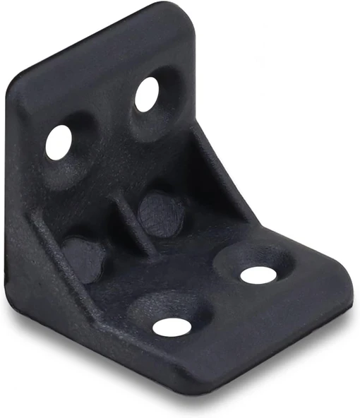 Mobilya Dolap Köşe Bağlantı Sabitleme L Gönye 25X25X25 Mm Siyah (10 Adet) ürün görseli 1