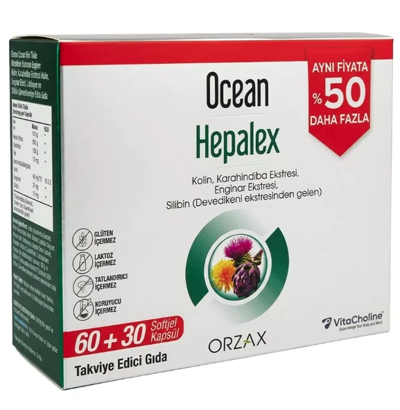 Ocean Hepalex 60 + 30 Softjel Kapsül ürün görseli 1