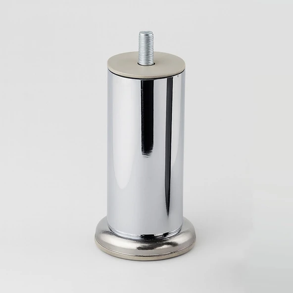 Krom 12 Cm Gümüş Metal Mobilya Ayağı Koltuk Kanepe Dayanıklı Tv Ünite M8 Civatalı Ayakları ürün görseli 1